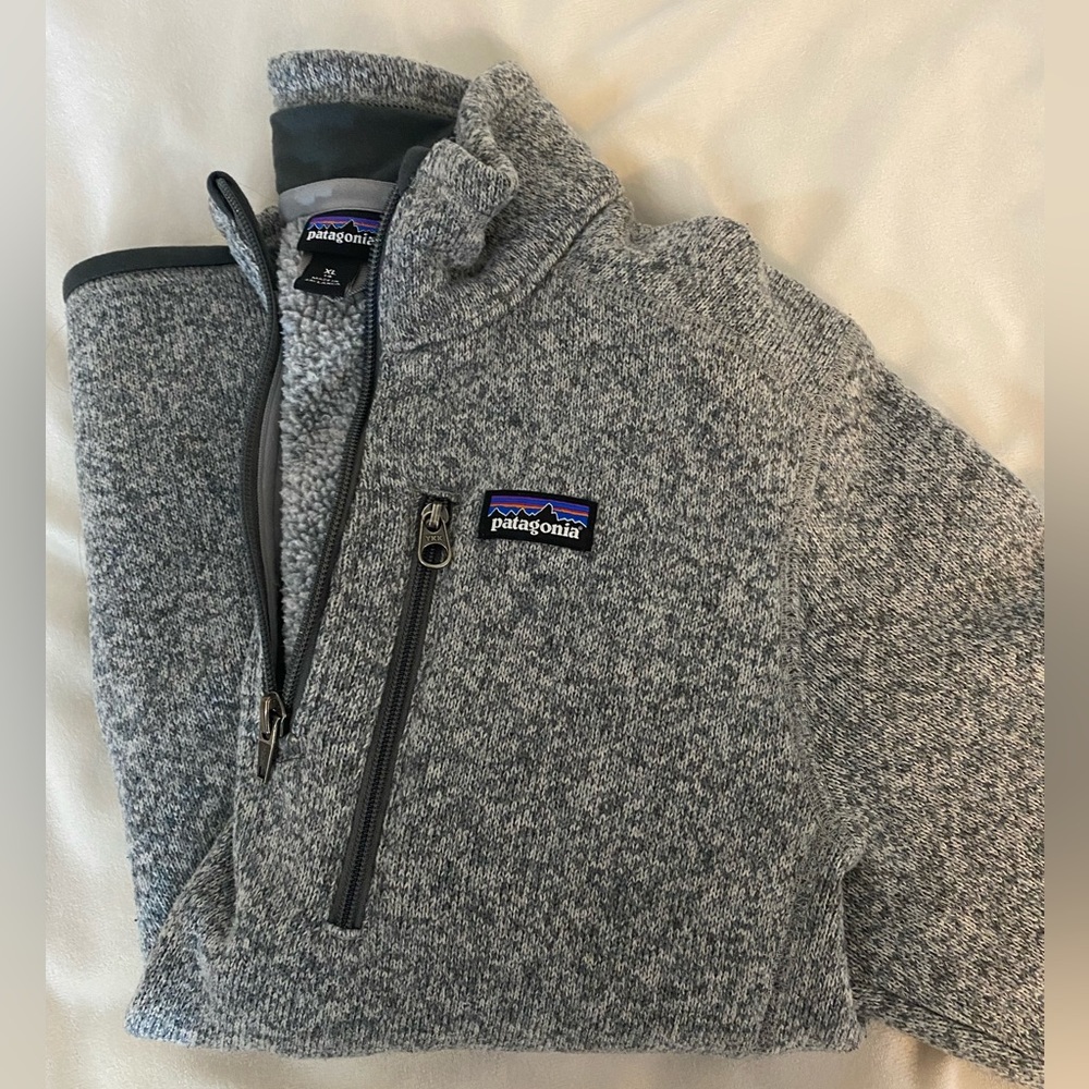 Patagonia Gray Heather Kids Fleece Jacket